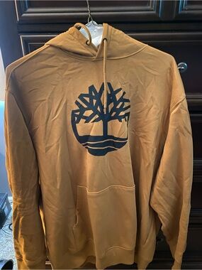 Timberland Camel Hoodie with black Tree Logo